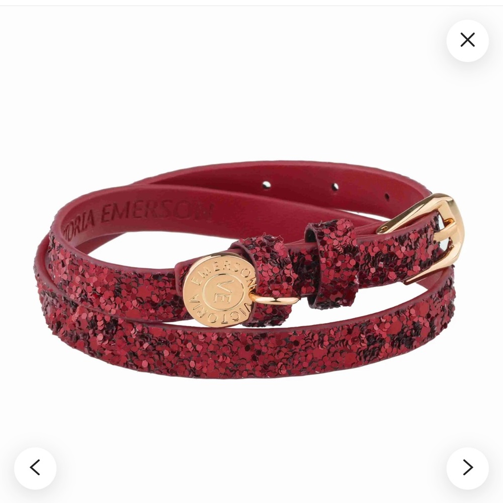 Victoria Emerson red sparkle wrap bracelet